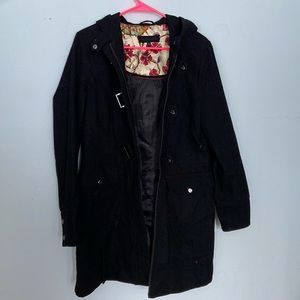 Hooded Steve Madden wool bland coat